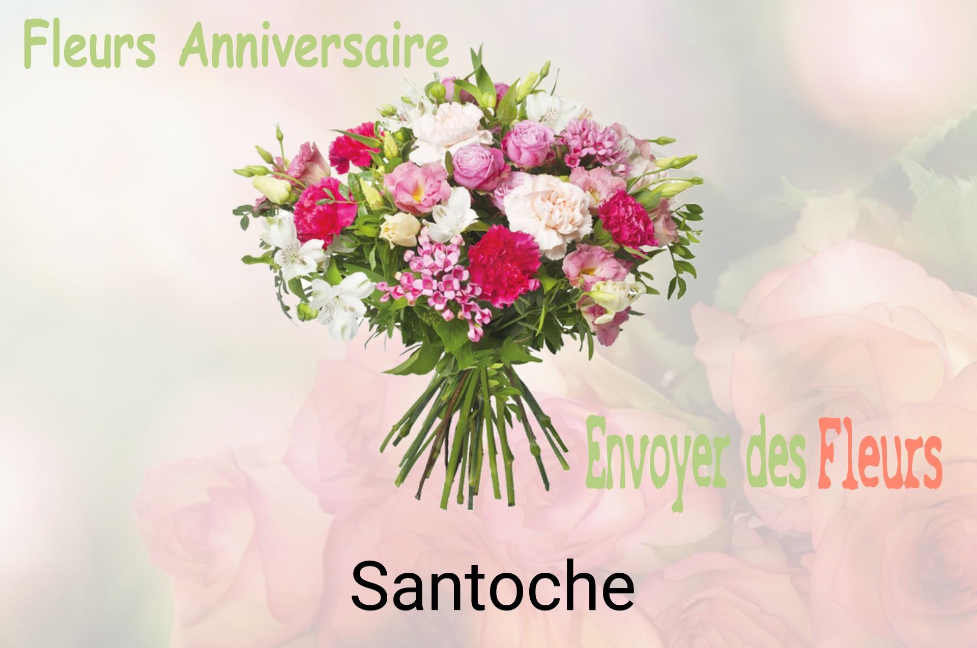 Bouquet de fleurs d’anniversaire livré à Santoche